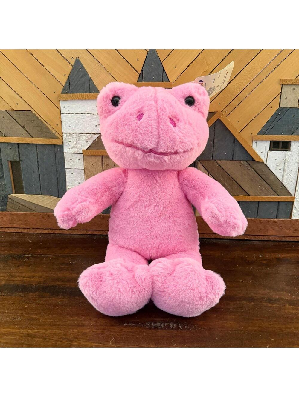 Build-A-Bear Spring Pink Frog 16” Plush NWT
